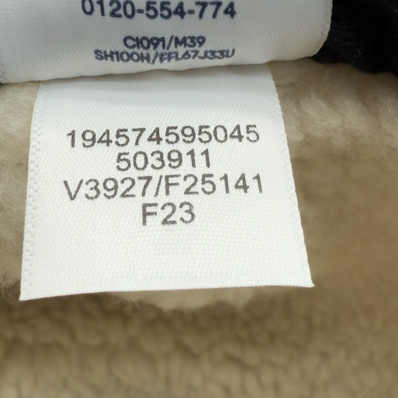 Lands' End Squall Sherpa Fleece Lined Hat L-XL Navy Trapper Nylon Waterproof - Picture 8 of 9